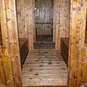 Three Room Barrel Wooden Sauna from Sauneco