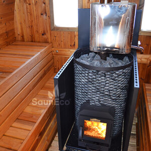 Three Room Barrel Wooden Sauna from Sauneco