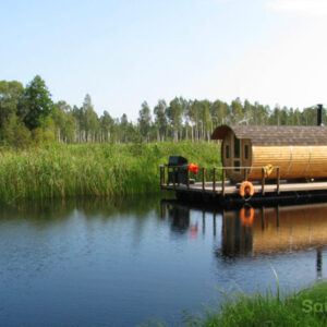 Three Room Barrel Wooden Sauna from Sauneco