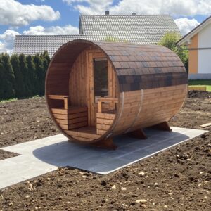 log fired sauna