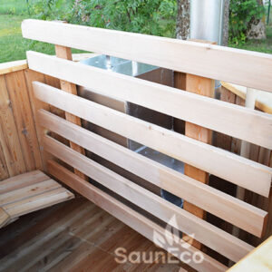 Large wooden hot tub from Sauneco