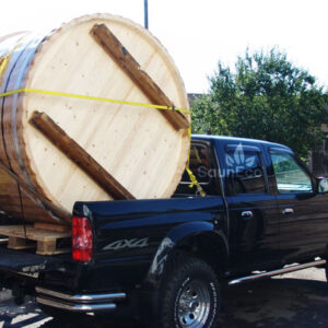 Large wooden hot tub from Sauneco