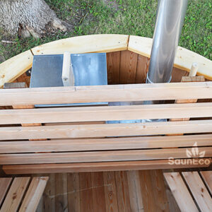 Large wooden hot tub from Sauneco