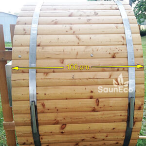 Large wooden hot tub from Sauneco