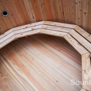 Large wooden hot tub from Sauneco