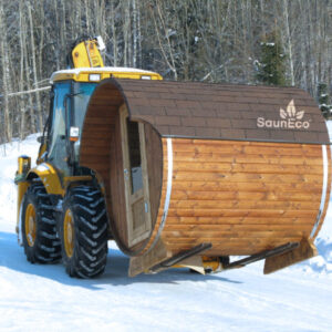 Wooden Barrel Sauna T20H from Sauneco