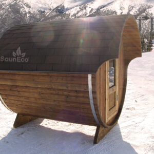 Wooden Barrel Sauna T20H from Sauneco