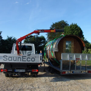 Wooden Barrel Sauna T20H from Sauneco