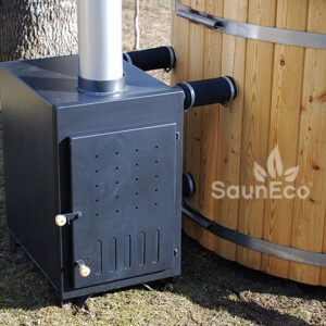 Wooden Hot Tub Bath Barrel from Sauneco